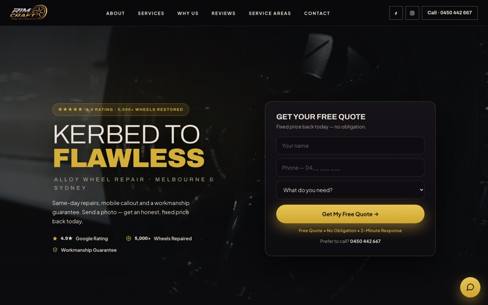 Rimcraft alloy wheel repair website