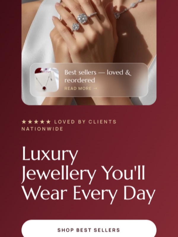Veloura PH jewellery store on mobile