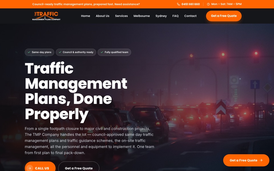 The TMP Company traffic management website